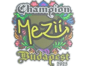 Sticker | mezii (Embroidered, Champion) | Budapest 2025 image