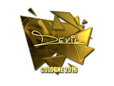 Sticker | DEVIL (Gold) | Cologne 2016 image