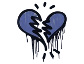 Sealed Graffiti | Broken Heart (SWAT Blue) image