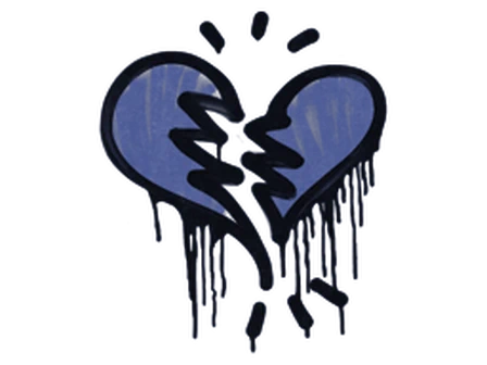 Sealed Graffiti | Broken Heart (SWAT Blue) image