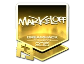Sticker | markeloff (Gold) | Cluj-Napoca 2015 image
