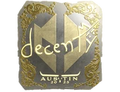 Sticker | decenty (Gold) | Austin 2025 image