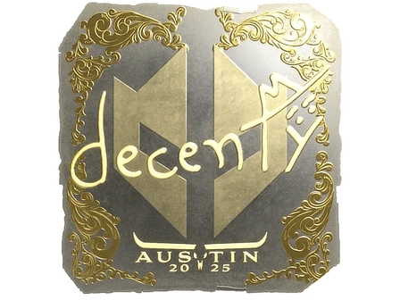Sticker | decenty (Gold) | Austin 2025 image