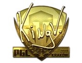Sticker | kNgV- (Gold) | Krakow 2017 image