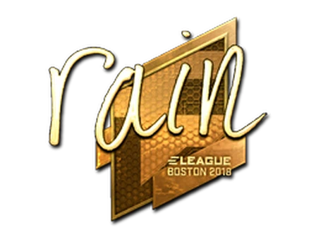 Sticker | rain (Gold) | Boston 2018 image