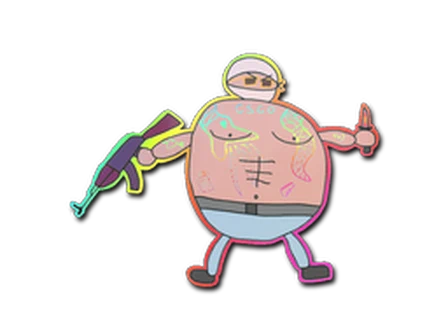 Sticker | Poorly Drawn Terrorist (Holo) image