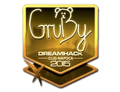 Sticker | GruBy (Gold) | Cluj-Napoca 2015 image