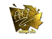 Sticker | apEX (Gold) | Cologne 2016 image