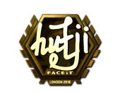Sticker | hutji (Gold) | London 2018 image