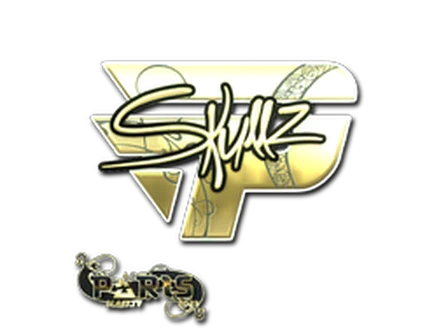 Sticker | skullz (Gold) | Paris 2023 image