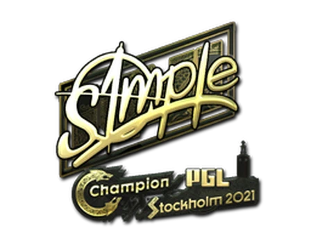 Sticker | s1mple (Gold) | Stockholm 2021 image