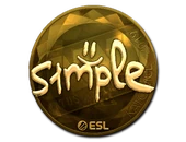 Sticker | s1mple (Gold) | Katowice 2019 image