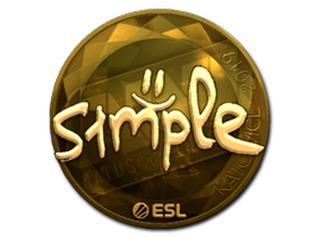 Sticker | s1mple (Gold) | Katowice 2019 image