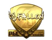 Sticker | FalleN (Gold) | Krakow 2017 image