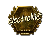 Sticker | electronic (Gold) | London 2018 image