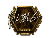 Sticker | flusha (Gold) | London 2018 image