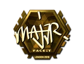 Sticker | MAJ3R (Gold) | London 2018 image