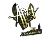 Sticker | apEX (Gold) | Stockholm 2021 image