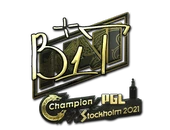Sticker | b1t (Gold) | Stockholm 2021 image