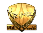 Sticker | KRIMZ (Gold) | Krakow 2017 image