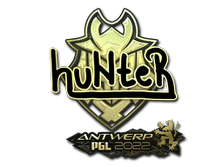 Sticker | huNter (Gold) | Antwerp 2022 image