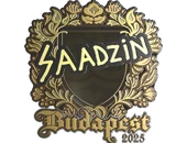 Sticker | saadzin (Gold) | Budapest 2025 image