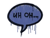 Sealed Graffiti | Uh Oh (SWAT Blue) image