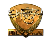 Sticker | chrisJ (Gold) | Krakow 2017 image