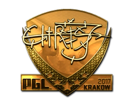 Sticker | chrisJ (Gold) | Krakow 2017 image