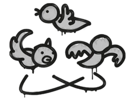 Sealed Graffiti | Dizzy (Shark White) image