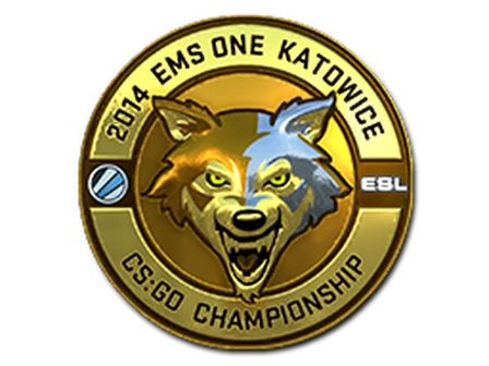 Sticker | Gold ESL Wolf (Foil) | Katowice 2014 image