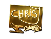 Sticker | chrisJ (Gold) | Cologne 2015 image