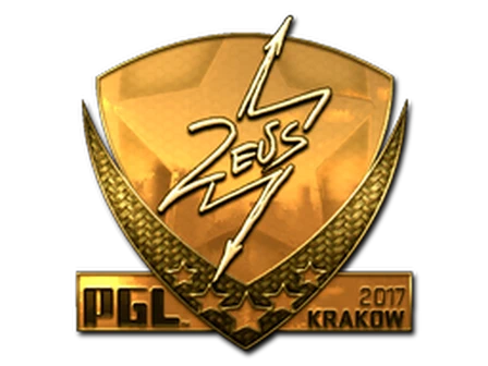 Sticker | Zeus (Gold) | Krakow 2017 image