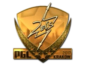 Sticker | Zeus (Gold) | Krakow 2017 image