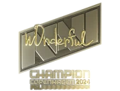 Sticker | w0nderful (Gold, Champion) | Copenhagen 2024 image