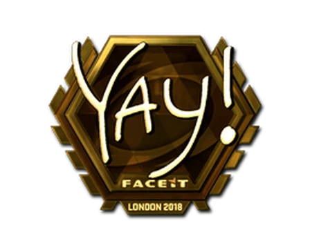 Sticker | yay (Gold) | London 2018 image