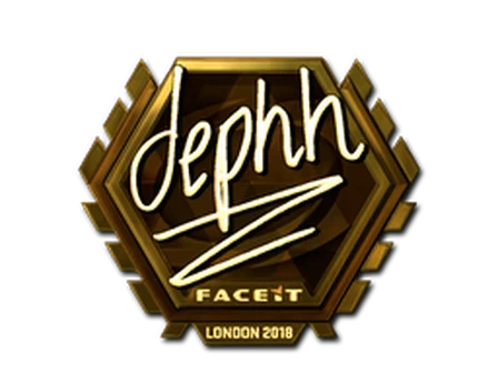 Sticker | dephh (Gold) | London 2018 image