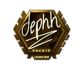 Sticker | dephh (Gold) | London 2018 image