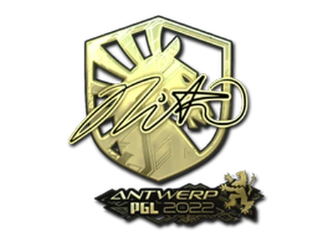 Sticker | nitr0 (Gold) | Antwerp 2022 image