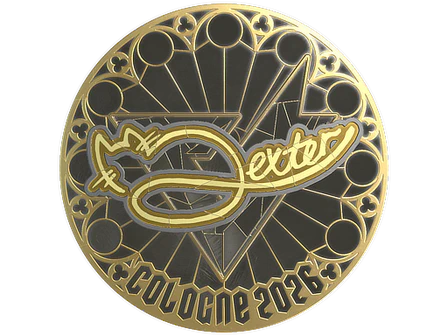 Sticker | dexter (Gold) | Cologne 2026 image
