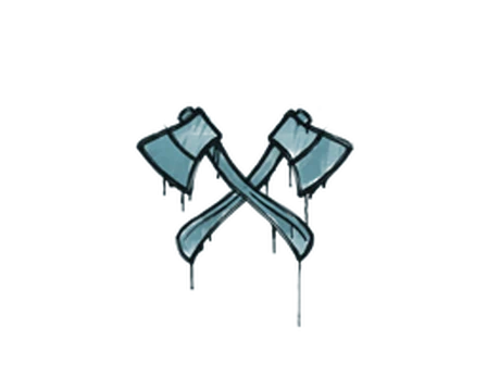 Sealed Graffiti | X-Axes (Wire Blue) image