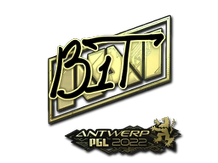 Sticker | b1t (Gold) | Antwerp 2022 image