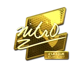 Sticker | nitr0 (Gold) | Atlanta 2017 image