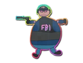 Sticker | Poorly Drawn FBI (Holo) image