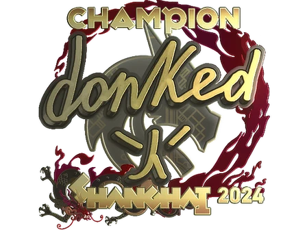 Sticker | donk (Gold, Champion) | Shanghai 2024 image