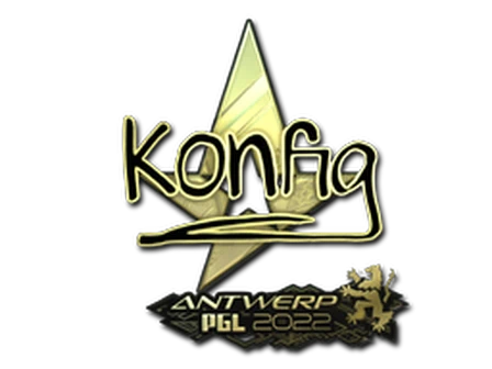 Sticker | k0nfig (Gold) | Antwerp 2022 image