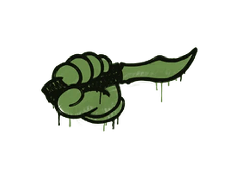 Sealed Graffiti | Backstab (Battle Green) image