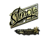 Sticker | s1mple (Gold) | Antwerp 2022 image