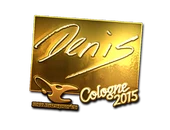 Sticker | denis (Gold) | Cologne 2015 image
