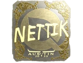 Sticker | nettik (Gold) | Austin 2025 image